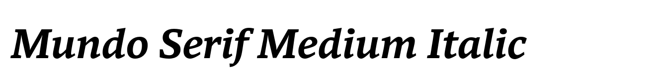 Mundo Serif Medium Italic